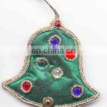 Zari Embroidery Christmas Bell