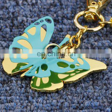 Custom metal keychain high quality butterfly keychain souvenir gift