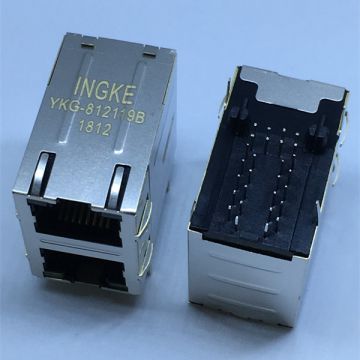 7499151120 YKG-812119B Through Hole 1000 Base-T 2 Port RJ45 Integrated Connector Modules