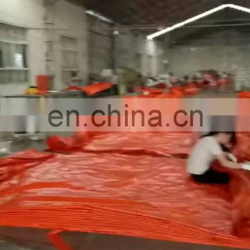 150gsm blue orange waterproof coated HDPE woven pe polyethylene tarpaulin sheet