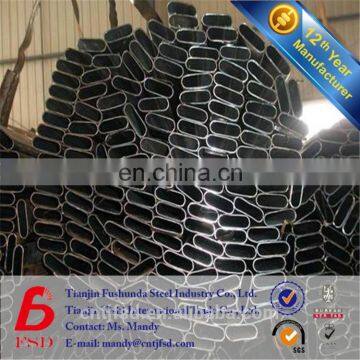 Q195 black annealed elliptical steel flat oval tube