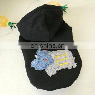 2019 Cat Dog Clothes Cartoon Embroidered Triceratops Pet Hoodies Puppy Apparel photo-5