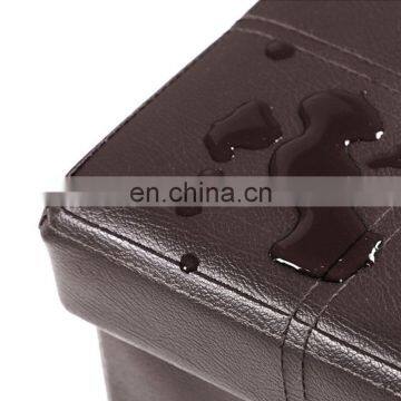 Fabric PU Ottomans Storage Ottomans Folding Stool for Shoes Fabric Foot Stool photo-5