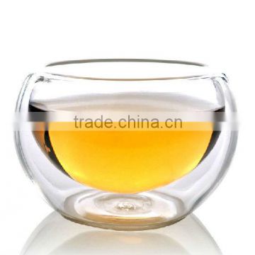 Double walled glass tea cup Heat-resistance 150ml tea cups