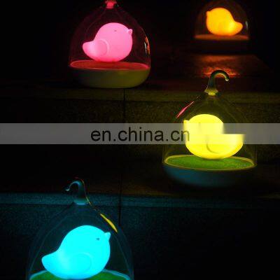 Bird Cage Touch Sensor Lamp Mini LED Night Light for Garden or Decor photo-2