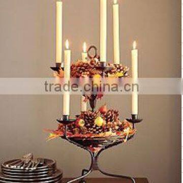 Flower and Fruit Basket Candlestick Candelabra Made Of Iron