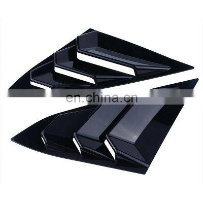 Side Window Louvers Side Air Vent Sun shade vent ABS Cover For HONDA CIVIC 2016-2020 Sedan Glossy black