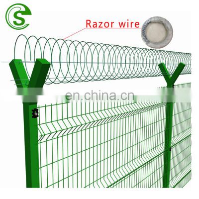 Y Post PVC/Powder Coated Galvanized 3D Welded Wire Mesh Fence 3D Curved Wire Mesh Garden Fencing