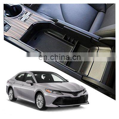 Interior Accessories Parts Silicone Armrest Rest Storage Box Center Control Console Organizer For Toyota Camry LE SE 2018 2019