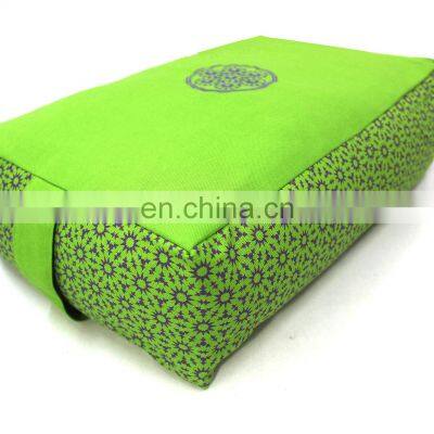 Latest printed Design and top Embroidered Wholesale Rectangular yoga bolster pillow Indian supplier