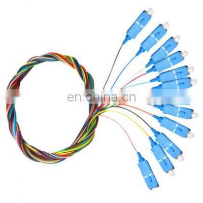 High Performance SM 12 Core SC Single Mode  Fiber Optic Patch Cord Pigtail