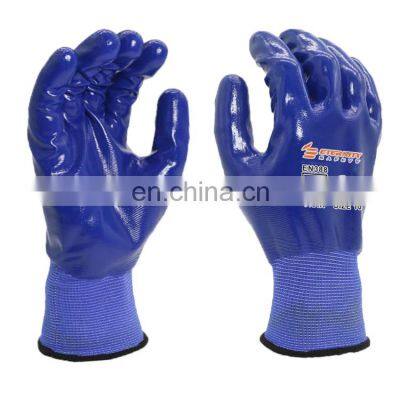 Construction Full Nitrile Palm Coated Hand High Quality Industrial Safety Work Gloves Manufacturer