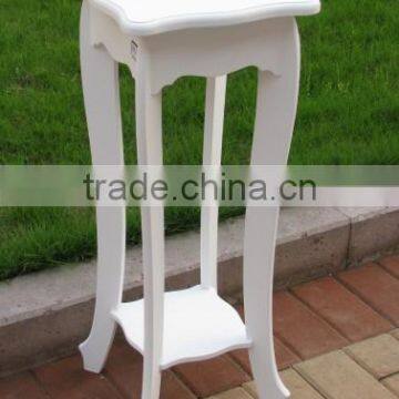 white panited wooden flower rack /stand /stool