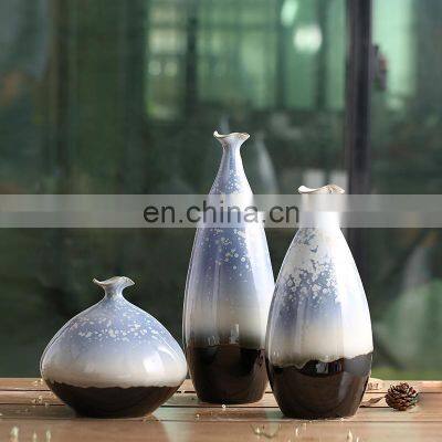 wholesale blue small ceramic vases decoration porcelain vase for decor