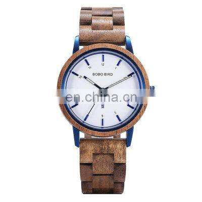 High Quality Male Watches Stainless Steel Wristwatch Waterproof Quartz Watch Wooden Strap Timepieces Classic Clock Dropshipping