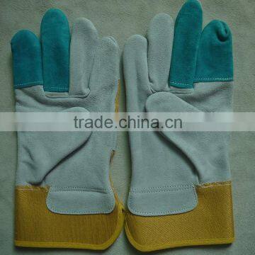 cow spilt leather working gloves/industrial gloves/mechanic gloves/safety and protection gloves for workers