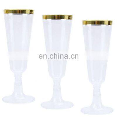 Hard Plastic Clear Disposable Drinkware Wine Glass Champagne Flutes photo-2