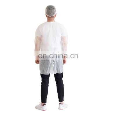 Aami Level 1 Medical Protective Clothing White Long Sleeves Disposable Isolation Gown