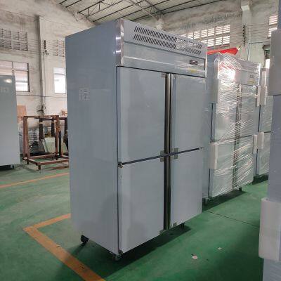 Stainless Steel Four Doors Commercial Vertical Fresh Food Catering Refrigerator