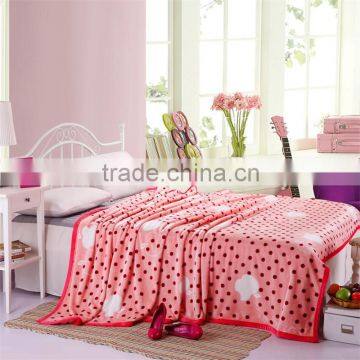 Wholesale high quality plain dyed dot pattern adults home polyester moving blanket