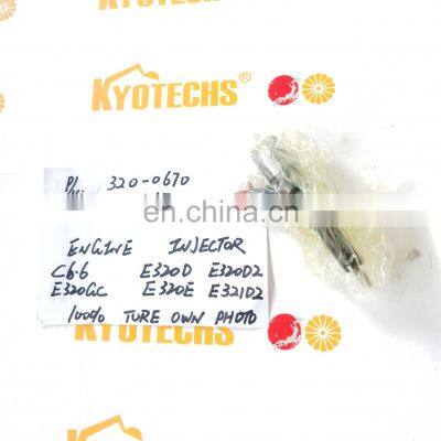 Excavator Parts 320-0670 10R-7670 Engine Injector C6.6 E320D E320D2 E320E E321D2 photo-2
