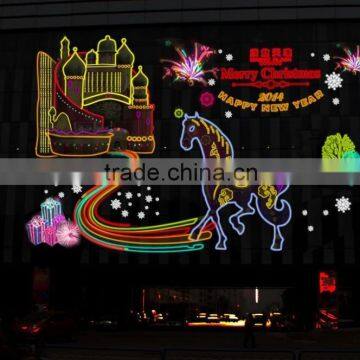 New style holiday light decoration for building wall