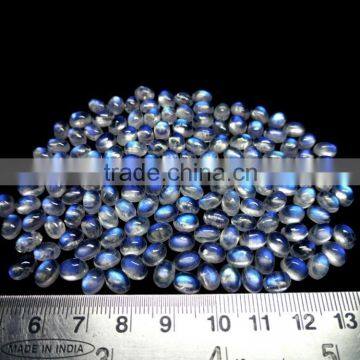 7x5 mm Rainbow Moonstone Cabochon Gemstone / 7x5 mm Rainbow Moonstone Loose Gems / Blue Fire Rainbow Moonstone photo-3