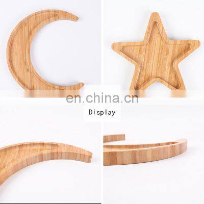 Wholesale Best Selling Kitchen Multifunction Eco Friendly Natural Sushi Ccoffee Star Creative Bamboo Serving Tray photo-3