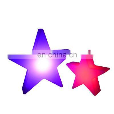 PE plastic led commercial christmas lights wireless cordless decoration Christmas holiday light Customized LED star trees