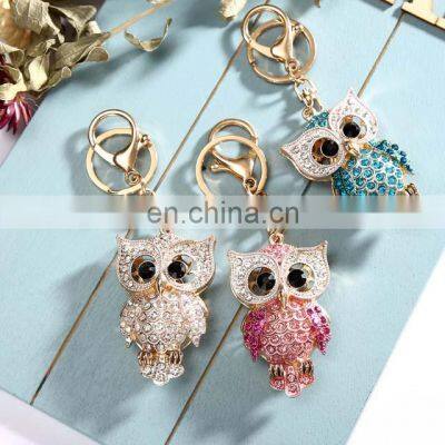 2021 Hot Selling Fashion Metal Keychain Animal Bling Keychain Diamond Rhinestone Cute Keychains