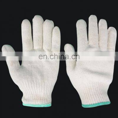 Custom Logo Industrial Grip Knit Durable Safety Labour Protection Working White Cotton Gloves For Gardening photo-4