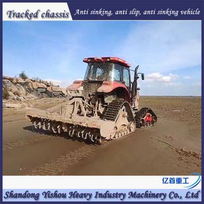 Tractor Modified With Triangular Track Wheels for Stable Anti Sinking Vehicle in Swampy and Muddy Areas photo-5
