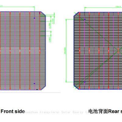 Bifacial Topcon Solar Cell 166 x 166 mm 9bb High Efficiency 23.8% Cell
