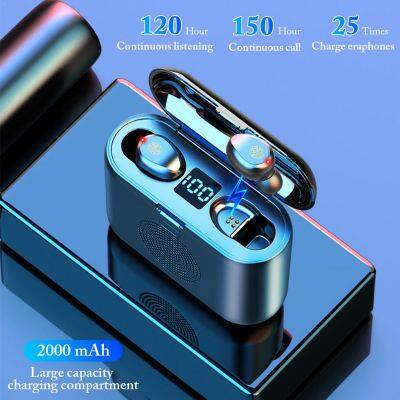 Dropshipping New 3 In 1 Power Bank Auriculares Audifonos Tws Earphone Speaker Wireless Earbud Headphone f9 Con Speaker