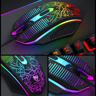 Amazons Top TF400 Gaming Wired Keyboard Mouse 4 in 1 Combos Keyboard Mouse Mousepad Speaker Set for Tablets photo-6