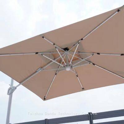Outdoor Aluminum 3*3m Double Roof Umbrella With Side Stand Sunshade and Waterproof photo-3