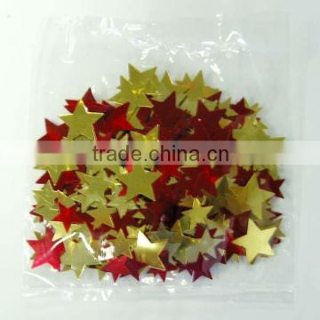 1mm-5mm diameter Red and Golden Metallic Glitter Star Shape Confetti for party decoration                        
                                                Quality Choice