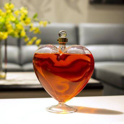 Love Glass Bottle Brandy Bottle