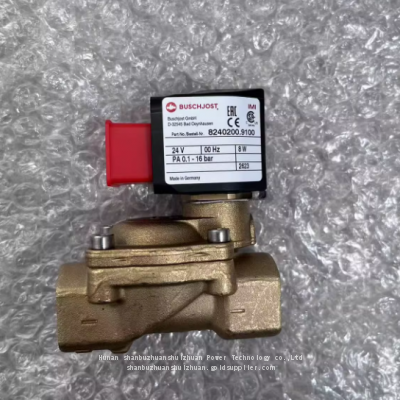 8240200.9100.024.00 Buschjost solenoid valve. G1/2' thread, 24DC