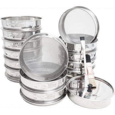 Factory Price 6-24 Inch Lab Test Sieves Stainless Steel Woven 1 Micron-2000 Micron Filters for Particle Analysis Bent Cut Welded photo-6