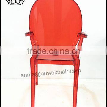 Stacking Armchair / Dining Resin Chair / Red Chair