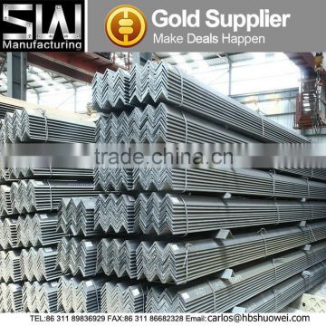 ASTM A36 zinc coated steel equal angle with holes