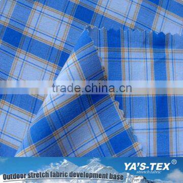 China Wholesale shirt fabric yarn dyed woven polyester spandex shirt fabric