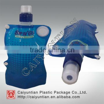 Reuse 500ml drinking warter bag with spout