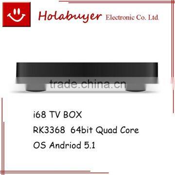 OEM I68 Rockchip RK3368 64Bit Octa Core 2GB RAM 16GB ROM Google Play Store App Download Android 5.1 Smart TV Box