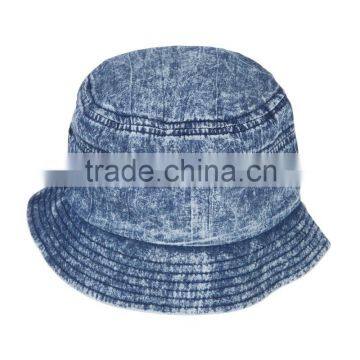 Hot Selling Stonewashed Blue Plain Bucket Hat Wholesale photo-5