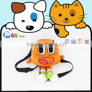 2015 hot selling item cute big eyes plush backpack stuffed plush toy