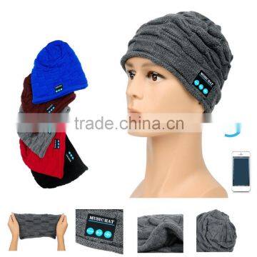 2016 Newest Multifunctional Adult Knitted Bluetooth Music Hat