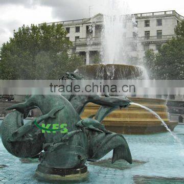 Bronze western mermaids fountain sculpture