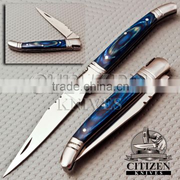 CITIZEN KNIVES, BEAUTIFUL CUSTOM HAND MADE STAINLESS STEEL FOLDING KNIFE